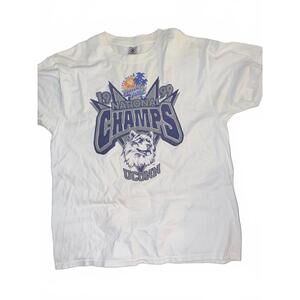 Vintage 1999 UCONN National Champs White XL T-Shirt